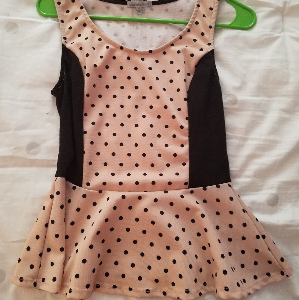 Pink peplum top